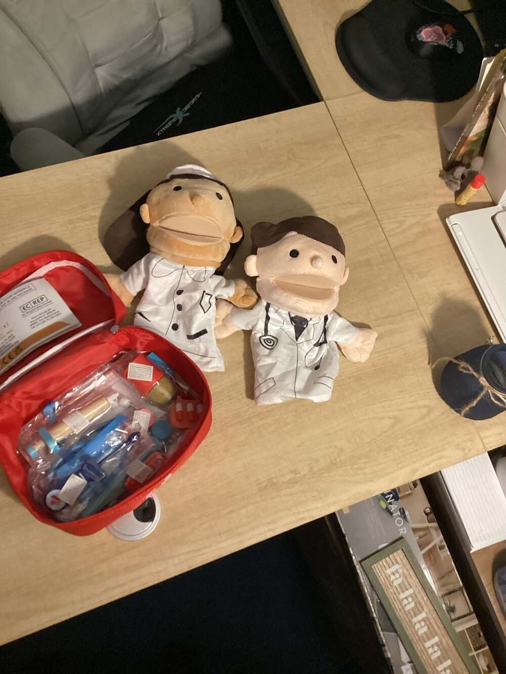 Better Line Doctor and Nurse Puppet Playset with Medical Toy Kit